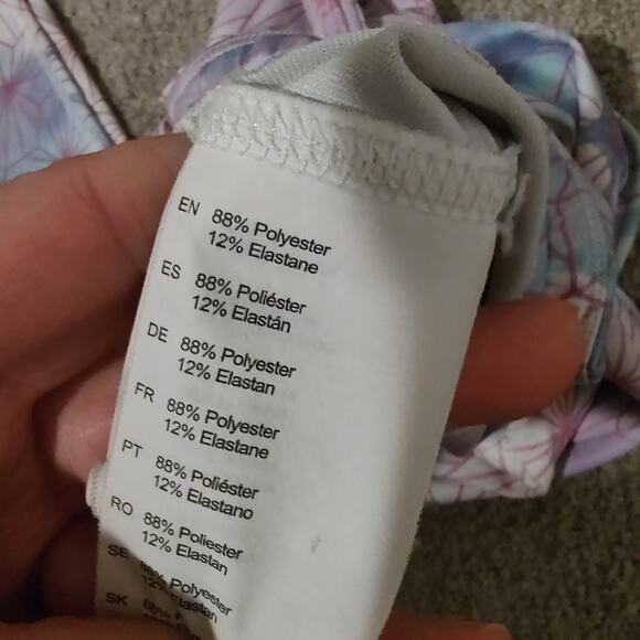 Helly Hansen VTR X-Cool Pastel Geometric Print 7/8 Leggings Size Medium - Picture 9 of 11